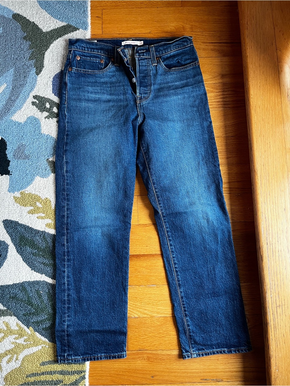 Levi's Dark Blue Straight-Leg Women's Jeans